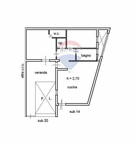 Pianta 2D - Trilocale Via Villa Glori, Scicli - planimetria 1