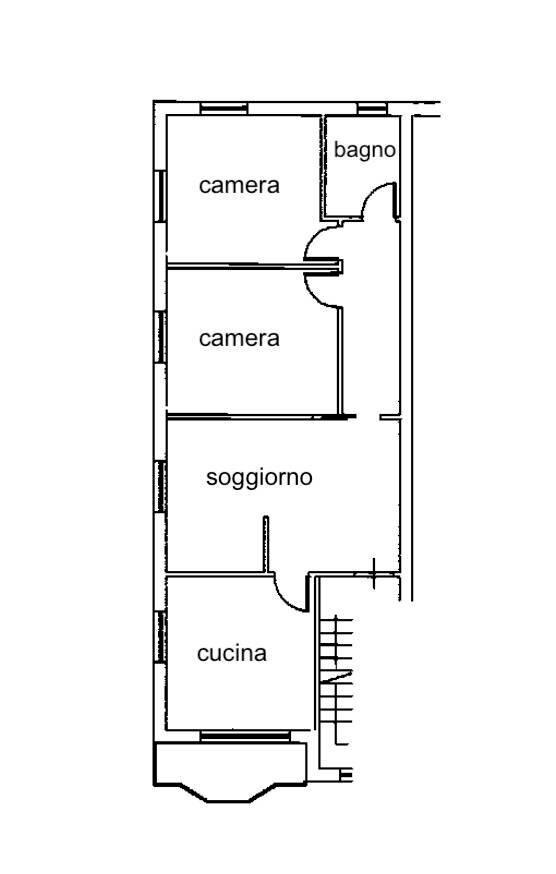 Foto 2 - Trilocale via monte san michele
 
46, San Benedetto del Tronto - planimetria 1