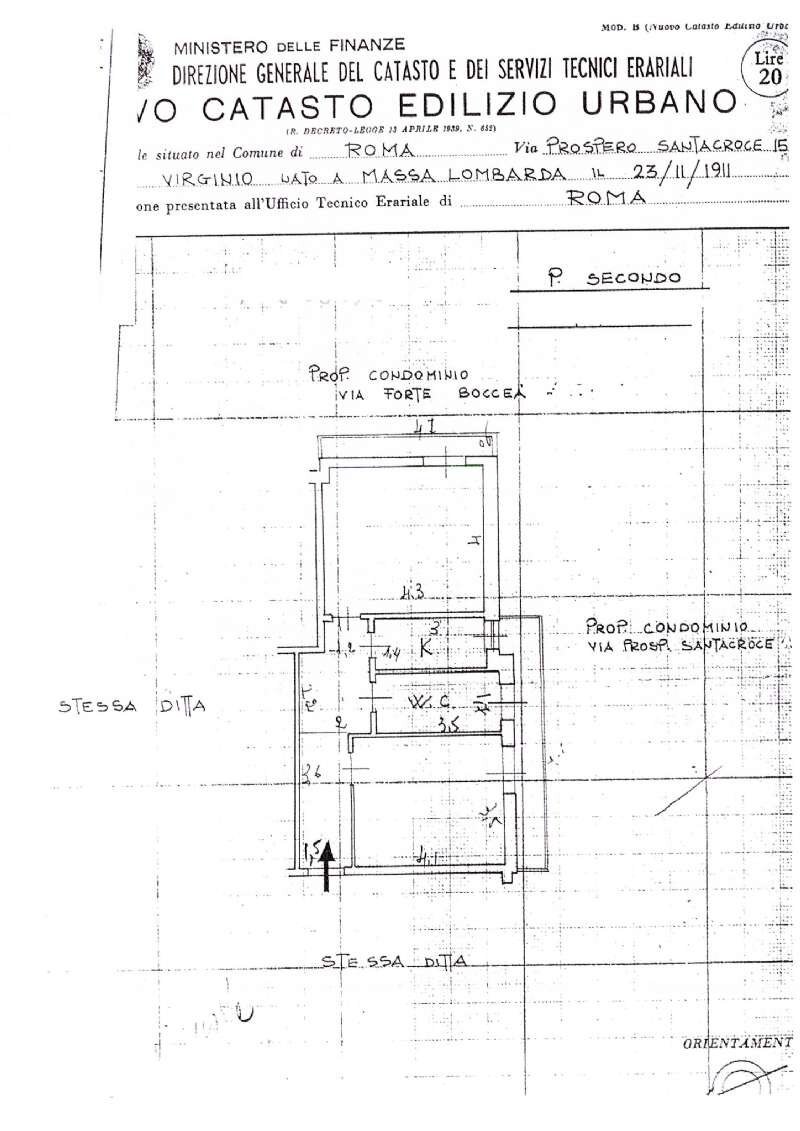 pln. - Bilocale via prospero santacroce, Roma - planimetria 1
