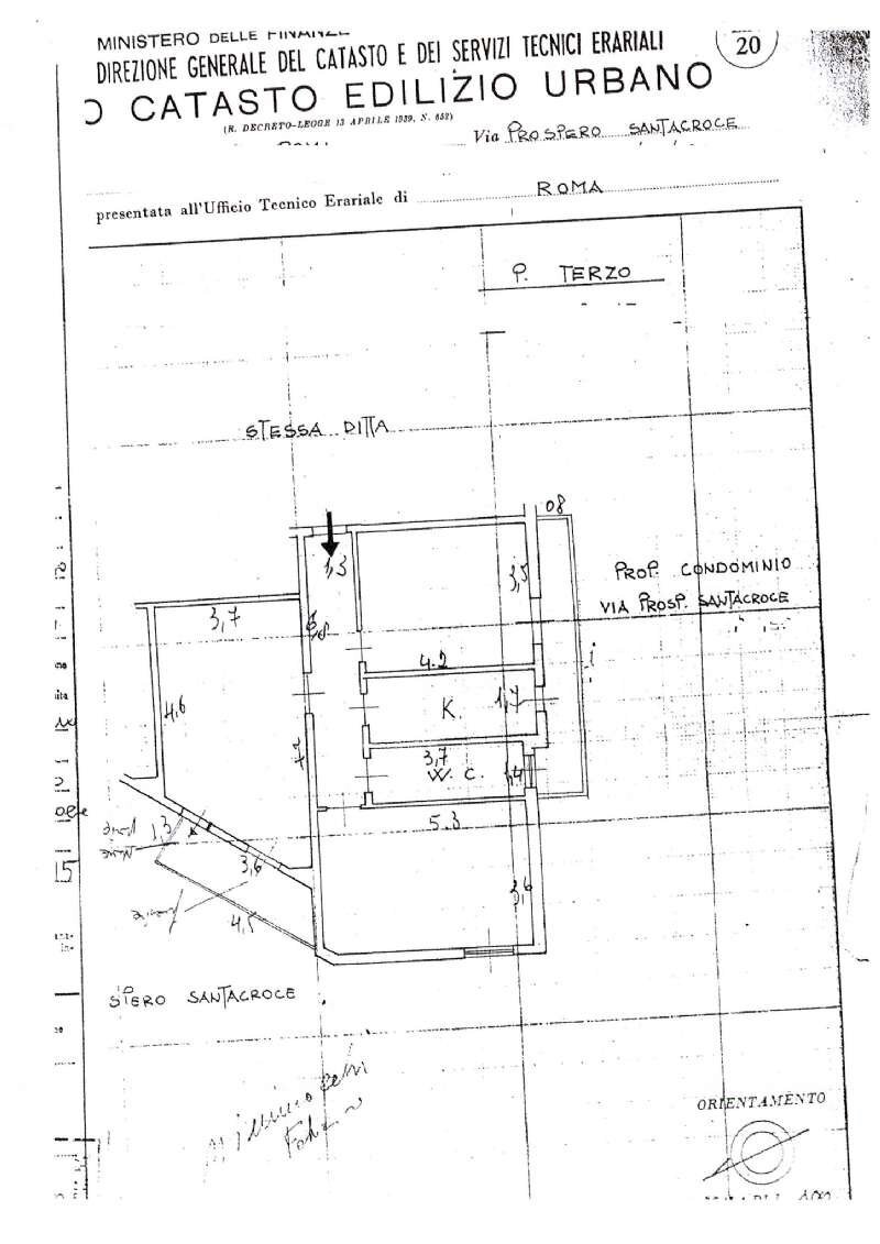 pln int.15 - Trilocale via prospero santacroce, Roma - planimetria 1