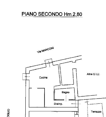 Monolocale via Guglielmo Marconi, Borgo San Dalmazzo - planimetria 1