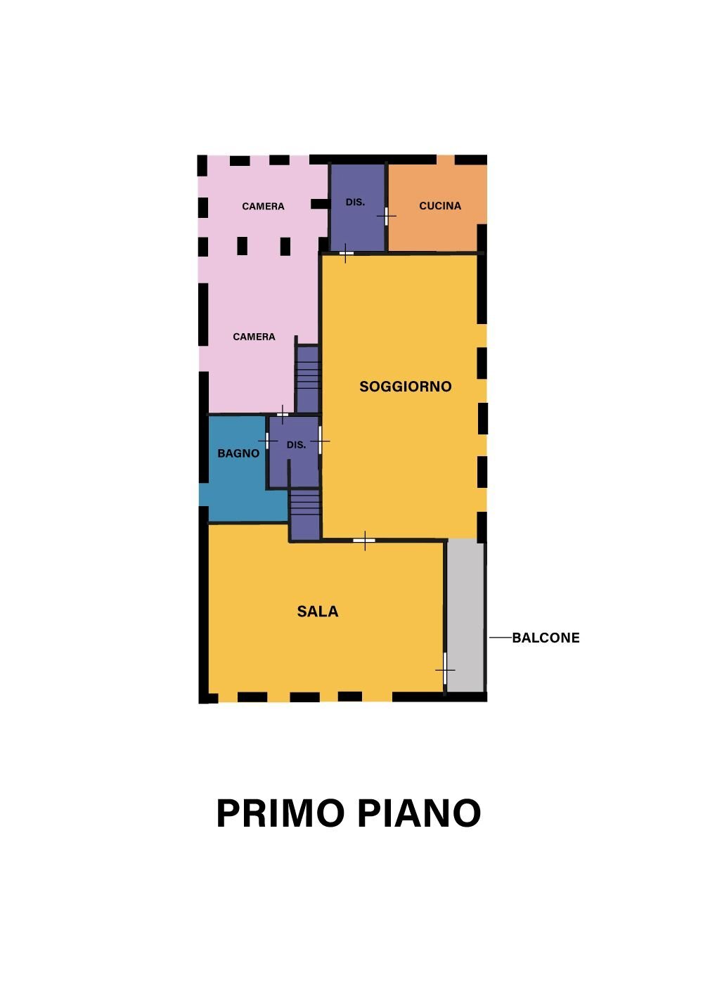 Apartment via Ruffio, Cesena - floor plans 1