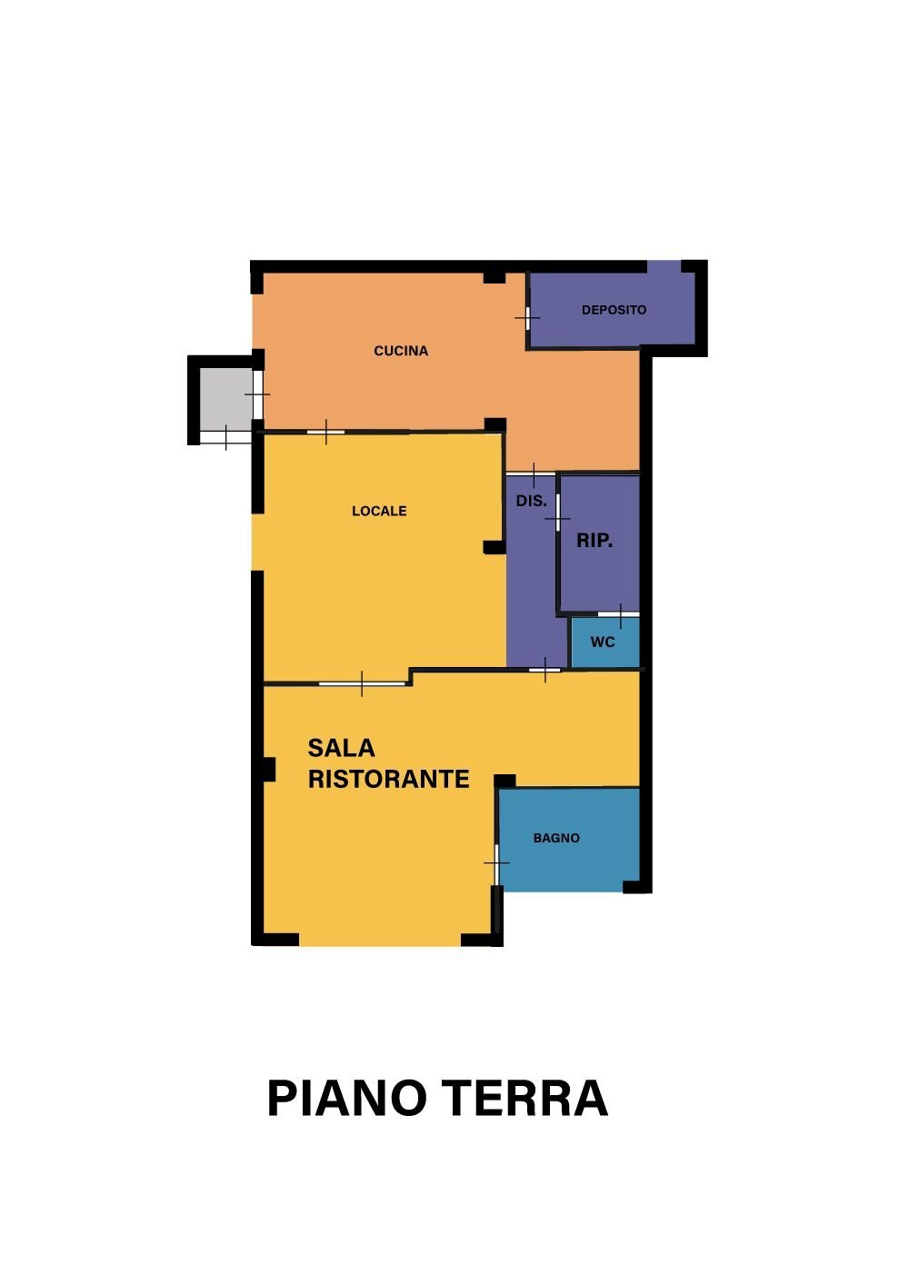 Shop viale Giovanni Segantini, Cesenatico - floor plans 1