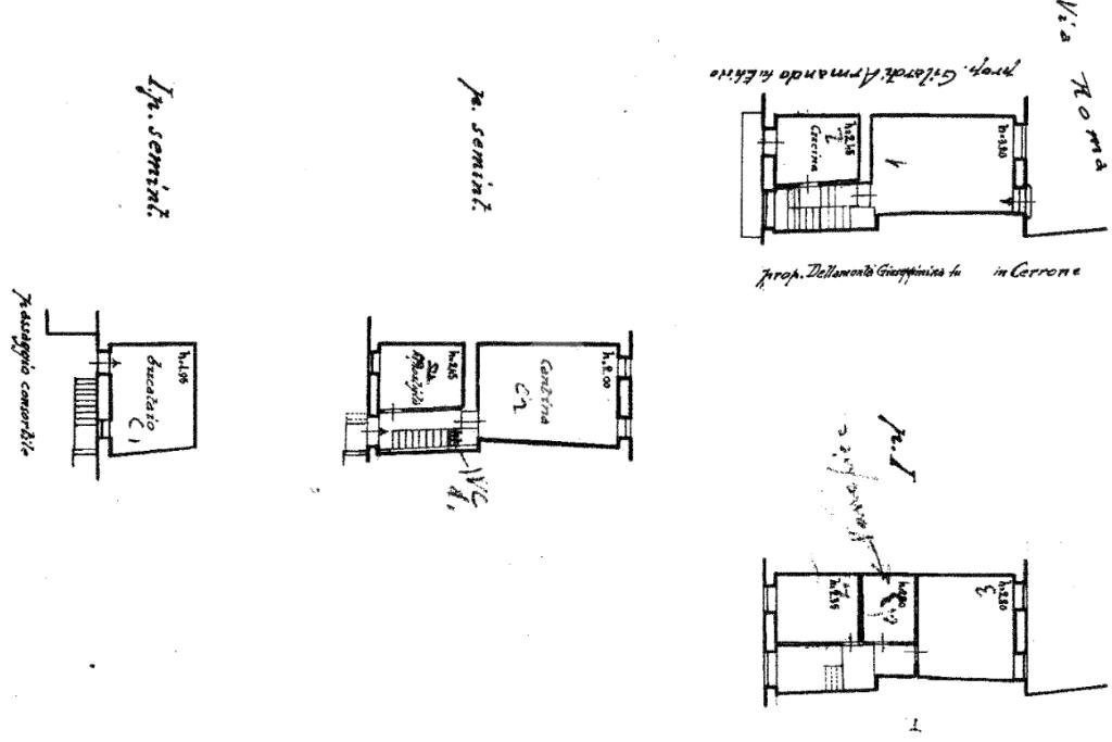 Semi-detached house Frazione Maglione, Vallanzengo - floor plans 1