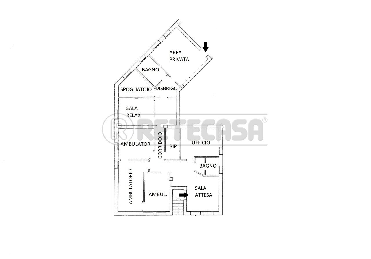 PLANIMETRIA - Ufficio Via Alcide de Gasperi 80, Montecchio Maggiore - planimetria 1