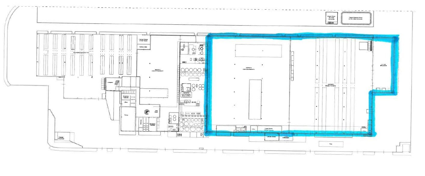 Capannone via Enrico Mattei, Castello d'Argile - planimetria 1