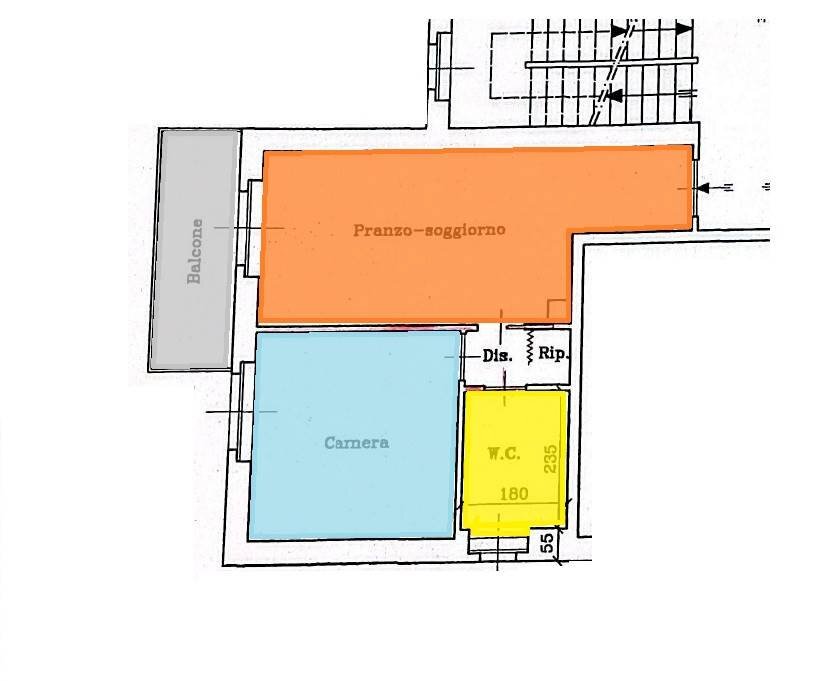 Two-room apartment Via Superga, Settimo Torinese - floor plans 1