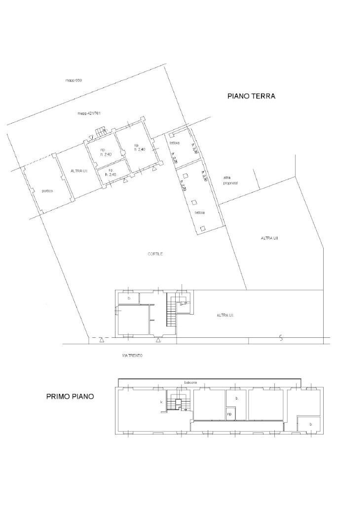 Three-family Villa Via Trento, Corbetta - floor plans 1