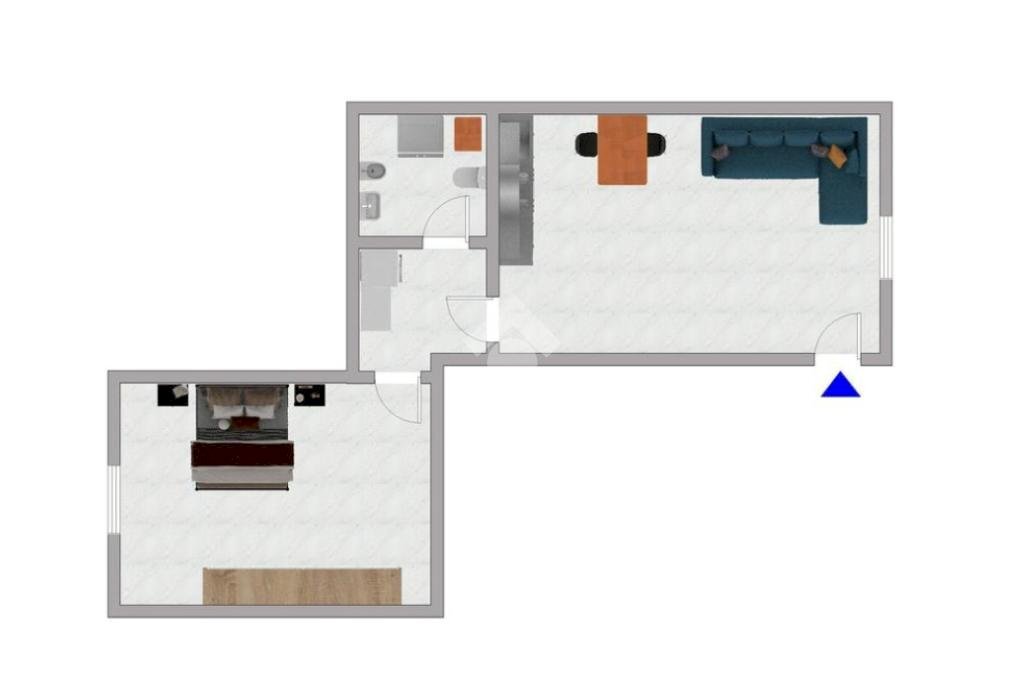 Bilocale Via Corsico, Milano (zona Porta Genova) - planimetria 1