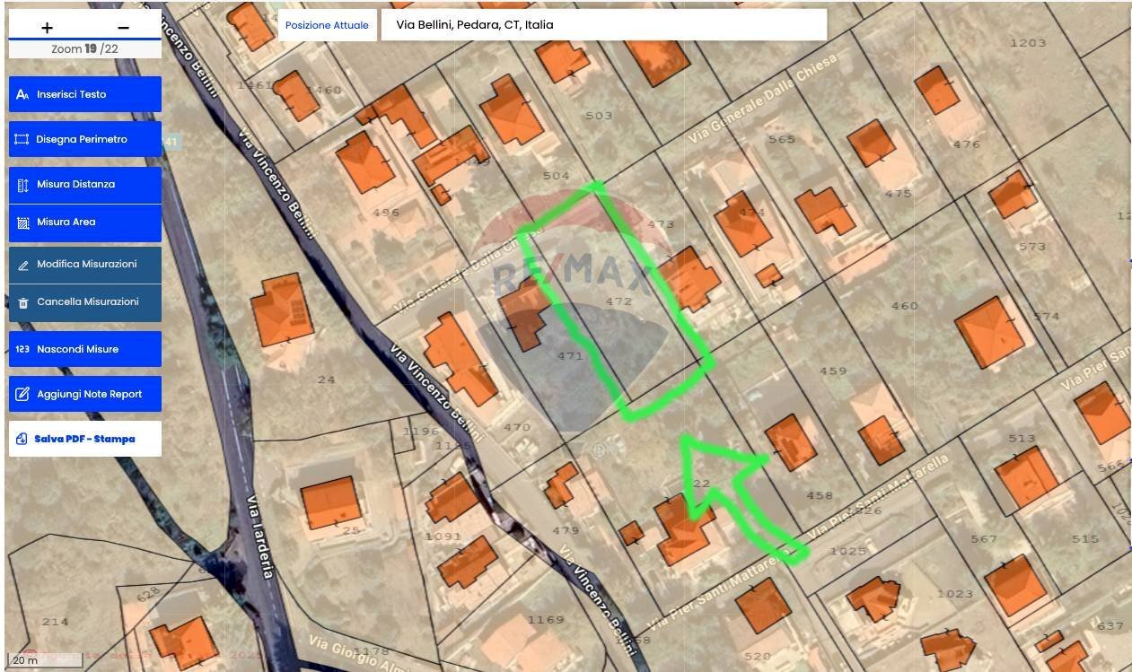 Pianta 2D - Terreno edificabile via generale dalla chiesa, Pedara - foto 1