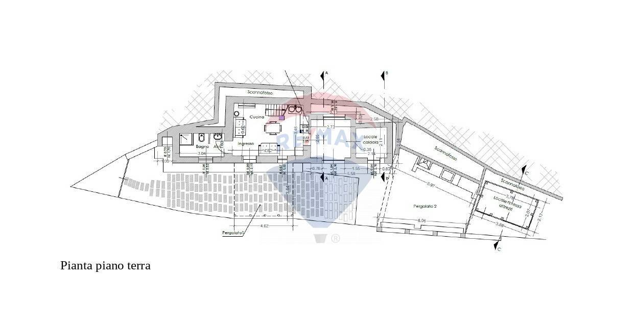 Pianta 2D - Rustico Bagni di Lucca - planimetria 1