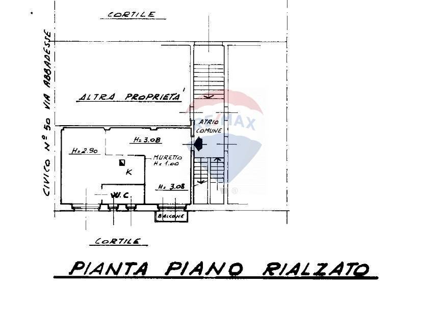 Pianta 2D - Bilocale Milano - planimetria 1