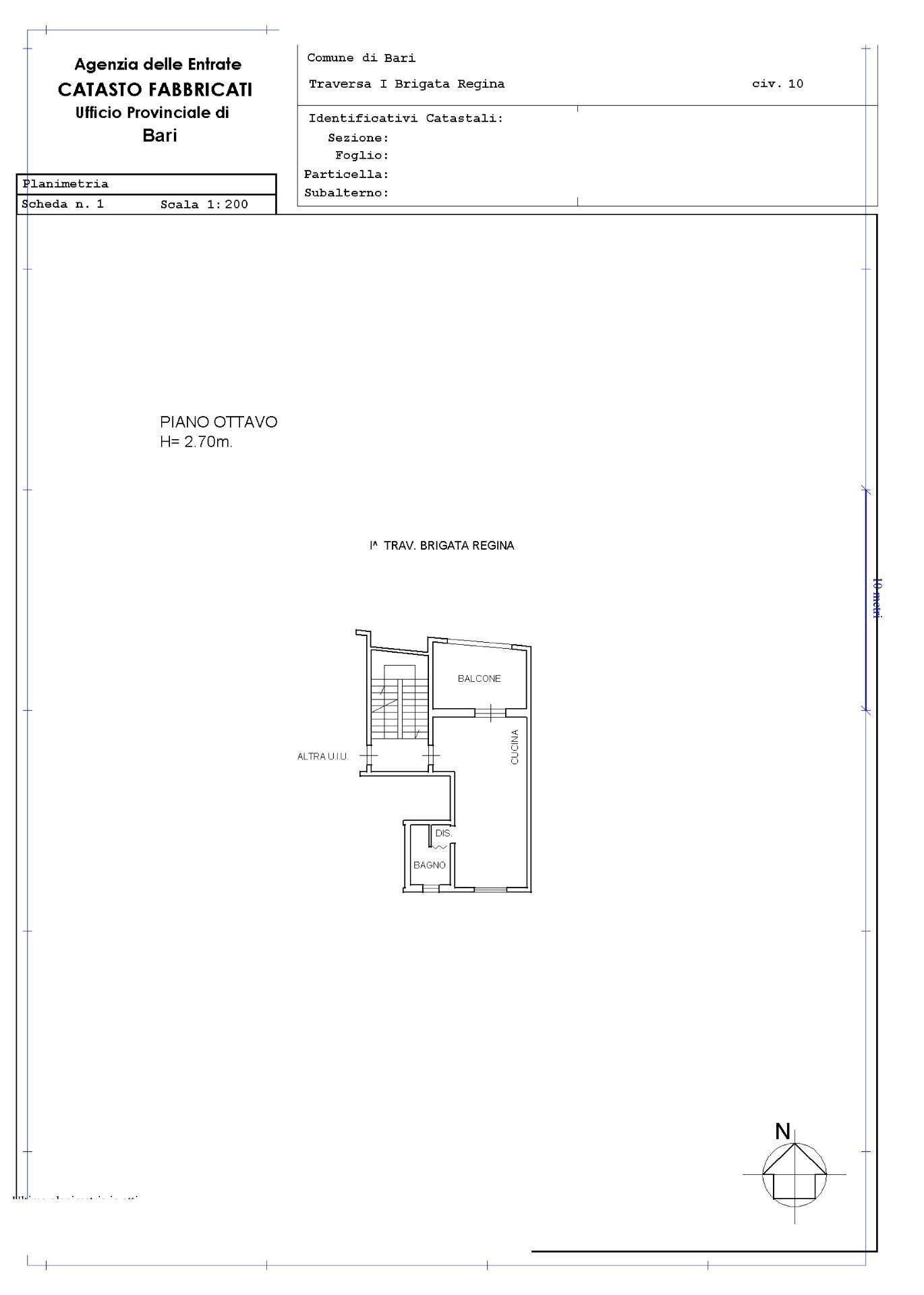 Foto 18 - One-room apartment Prima traversa Brigata Regina
 
10, Bari - floor plans 1