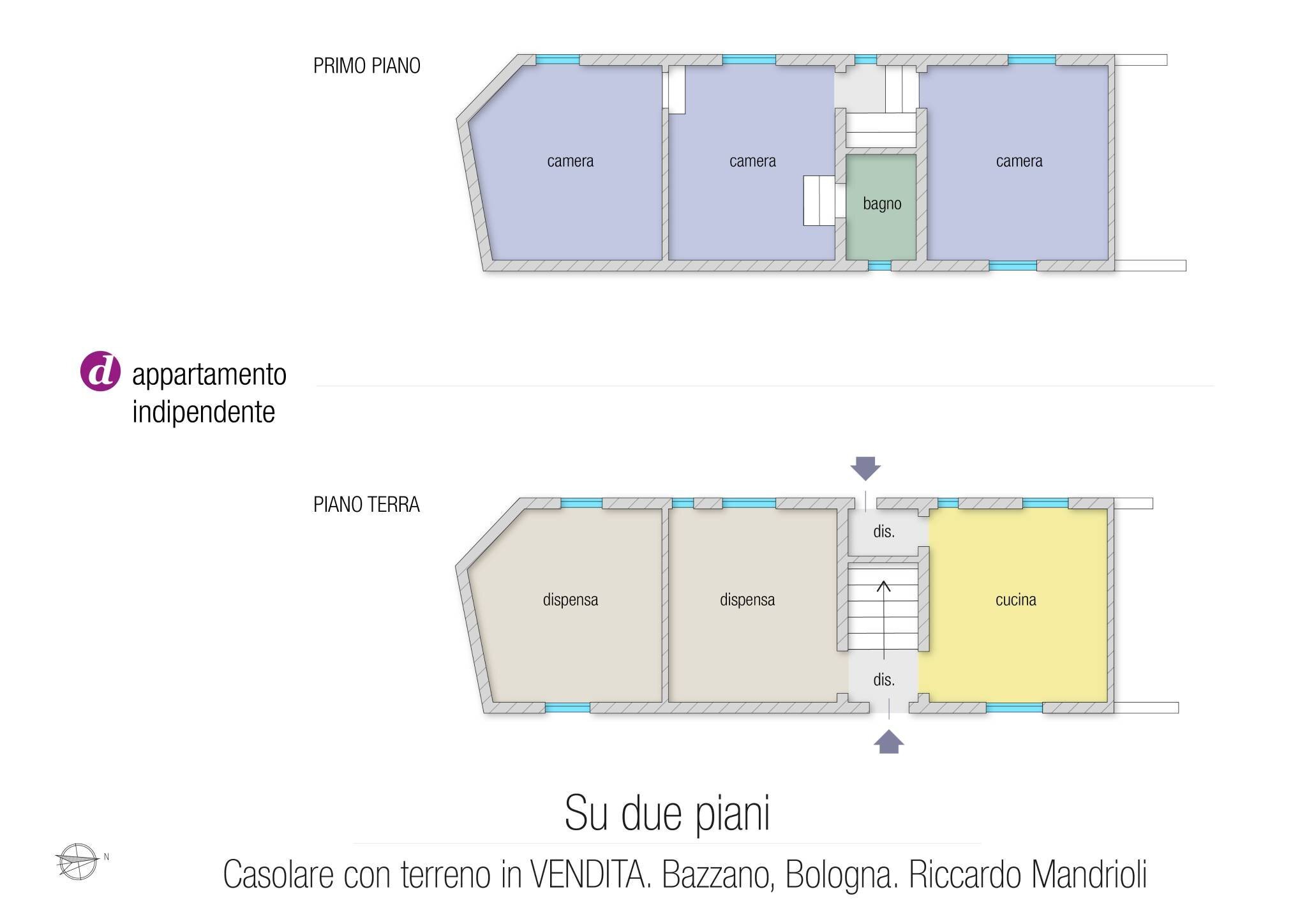 Rustico via Moretto Scuole, Valsamoggia (zona San Lazzaro) - planimetria 1