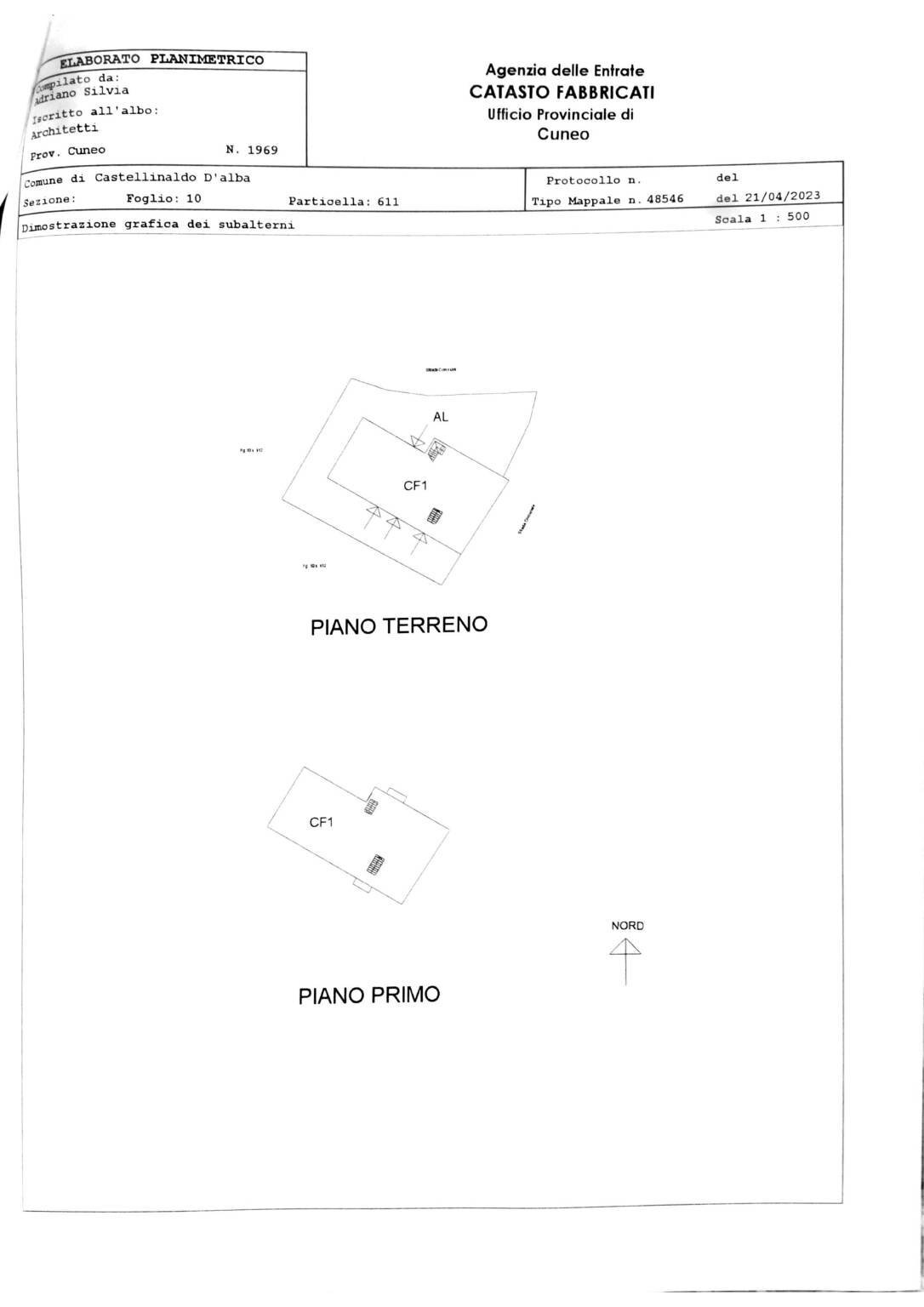 Rustico Castellinaldo d'Alba - planimetria 1