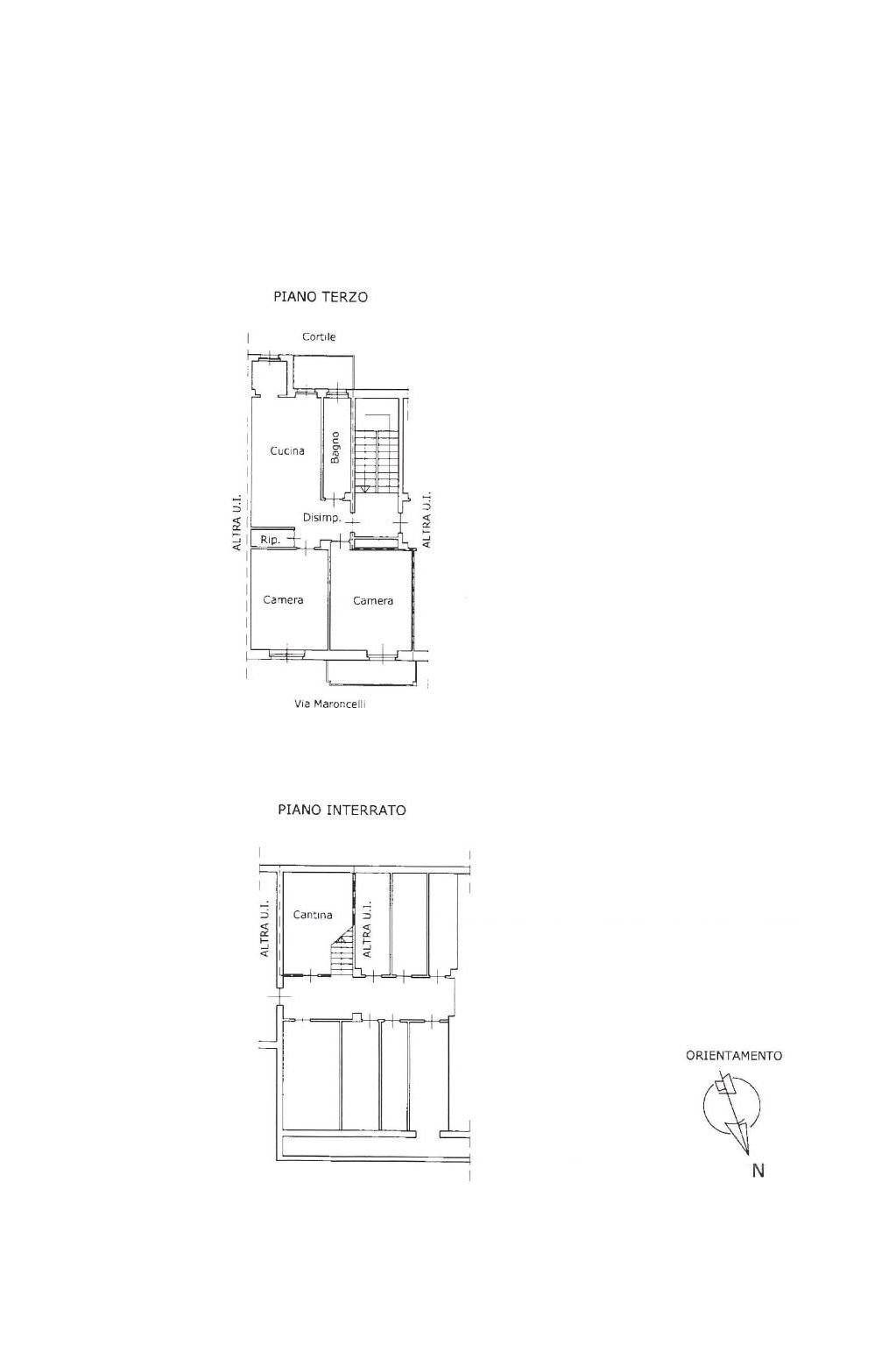 Trilocale via Piero Maroncelli, Moncalieri - planimetria 1