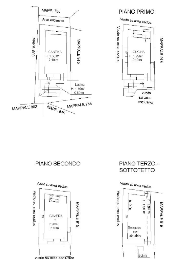 Semi-detached house Frazione Pessinea, Viù - floor plans 1
