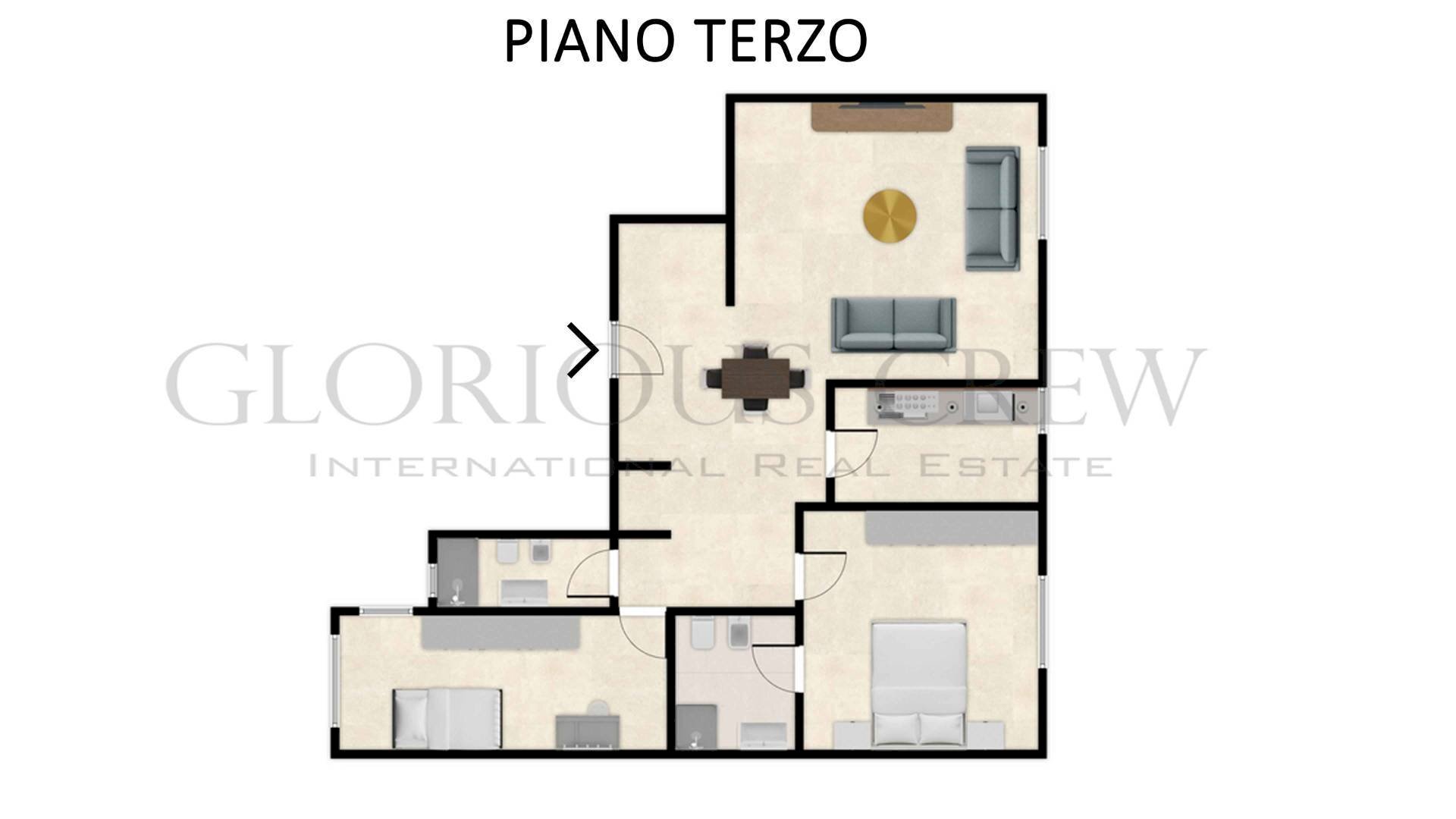 Foto 18 - Trilocale Viale Tunisia, Milano - planimetria 1