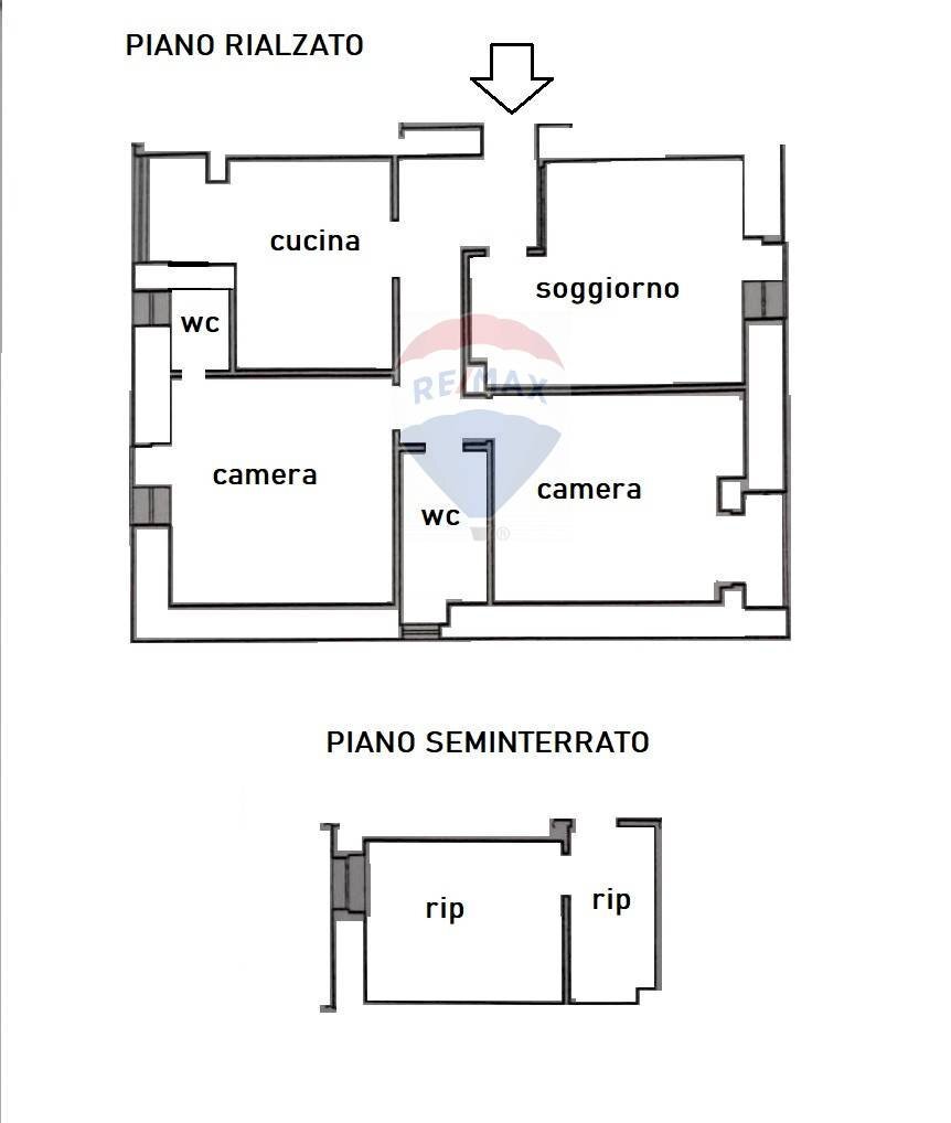 Pianta 2D - Quadrilocale Matera - planimetria 1