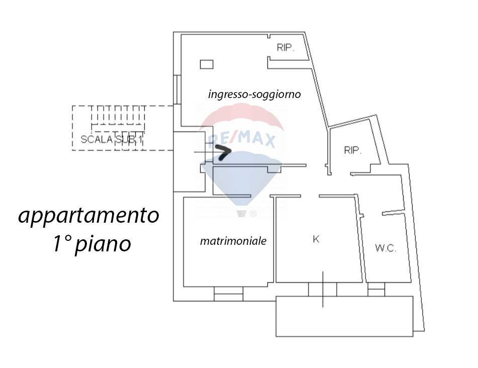 Pianta 2D - Casa semi indipendente Via Poggio del Lupo
 
123, Misterbianco - planimetria 1
