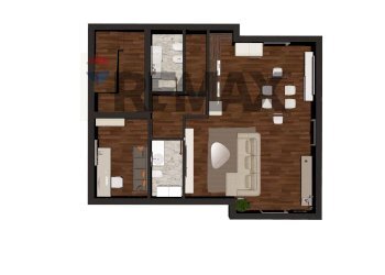 Rendering piano terra - Villa Via Dei Pini/Contrada Marina
 
8, Augusta - foto 3