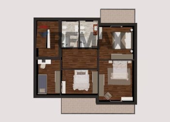 Rendering piano primo - Villa Via Dei Pini/Contrada Marina
 
8, Augusta - foto 4