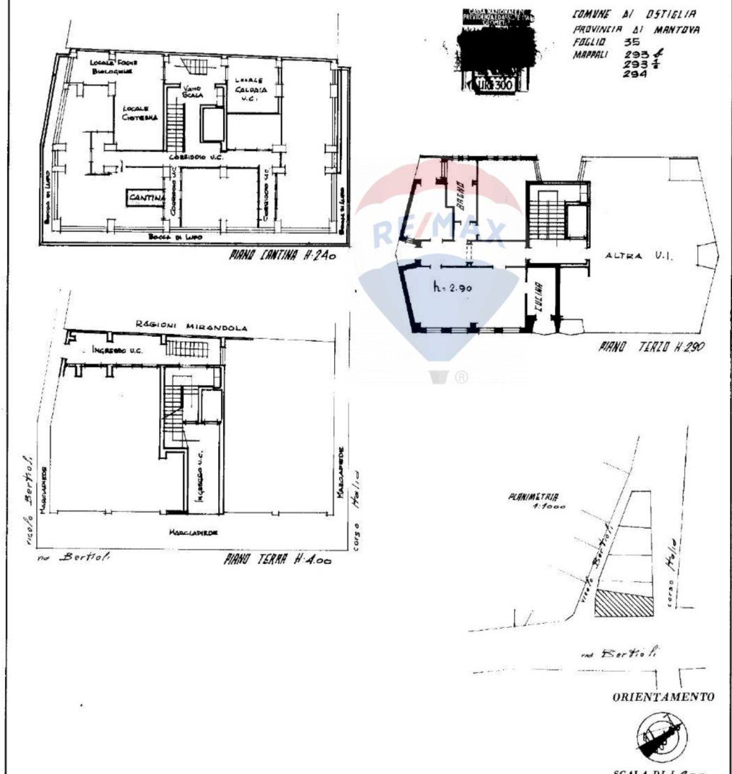 Pianta 2D - Three-room apartment Via Bertioli
 
4, Ostiglia - floor plans 1