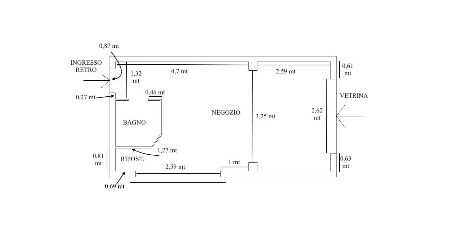 Foto 12 - Shop via dei Fiordalisi
 
1, Milano - floor plans 1
