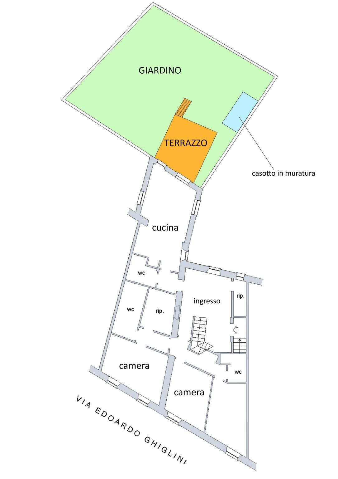 Appartamento via Edoardo Ghiglini, 96, Arenzano - planimetria 1