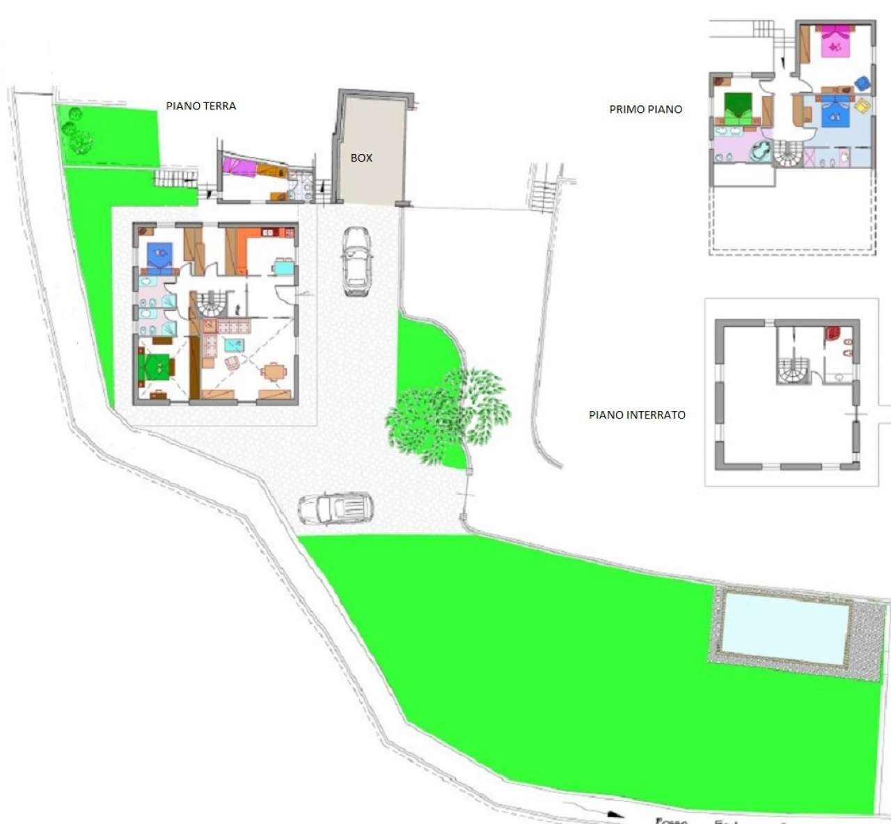 PLANIMETRIA - Villa VIALE LA TORRE, Santa Margherita Ligure - floor plans 1