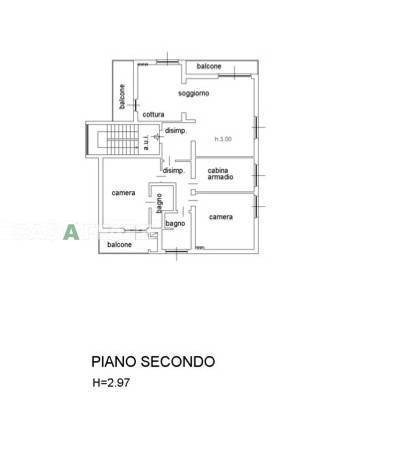 Quadrilocale via Repubblica, Curno - planimetria 1