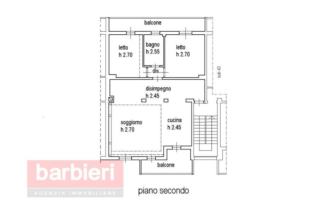Foto 23 - Trilocale via  Ovidio
 
7, Cervia - planimetria 1