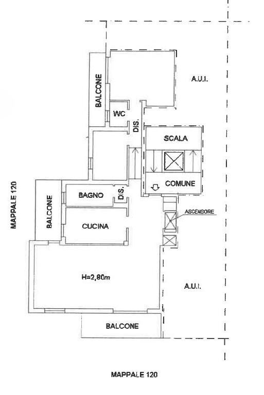 Trilocale via Gilberto Govi, 23, Varese (zona Bobbiate) - planimetria 1