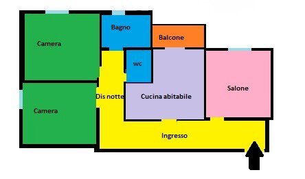 Four-room apartment San Lazzaro di Savena - floor plans 1