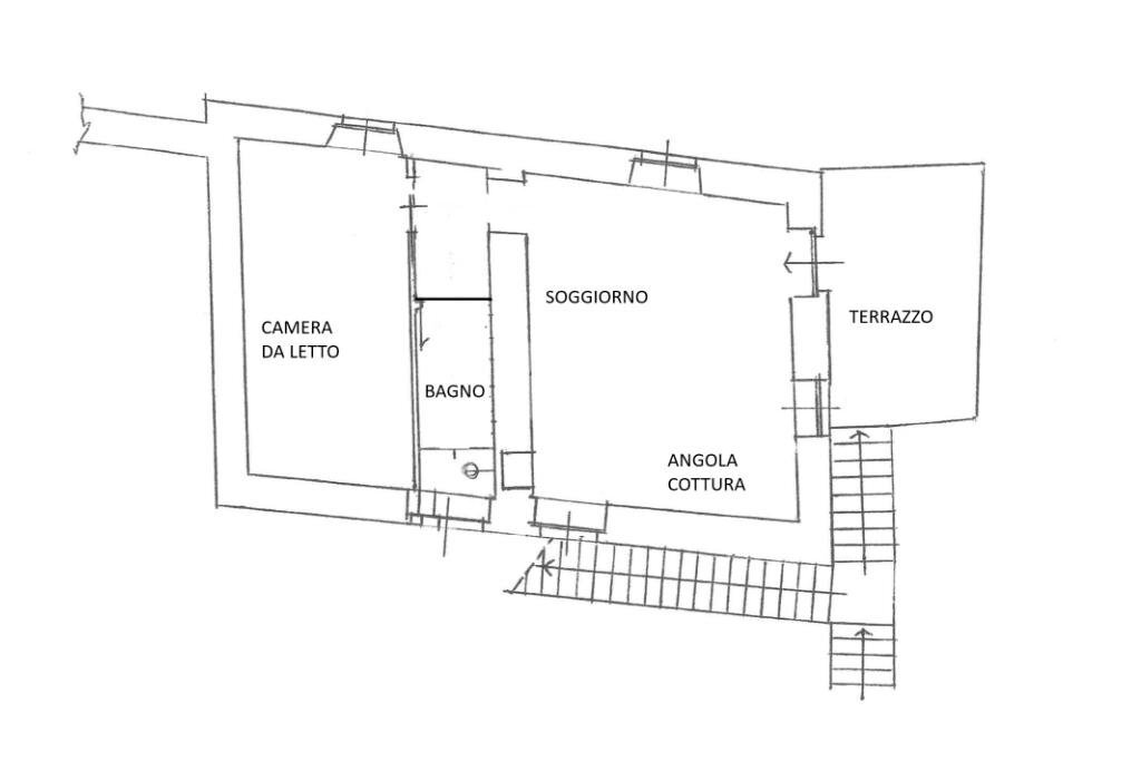 Trilocale Via Carle Costanzo, Barge - planimetria 1