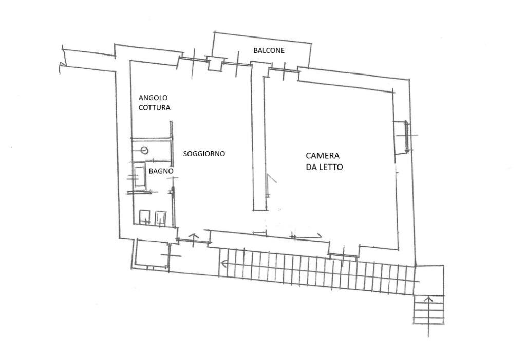 Two-room apartment Via Carle Costanzo, Barge - floor plans 1