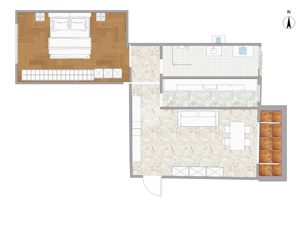 Two-room apartment Via valparaiso, Milano (neighborhood Solari) - floor plans 1