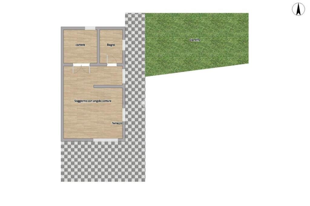 Two-room apartment Località Les Sources, Chatillon - floor plans 1