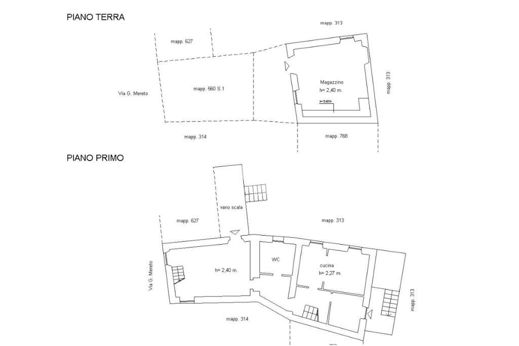 Semi-detached house Via G. Mereto, Serra Riccò - floor plans 1