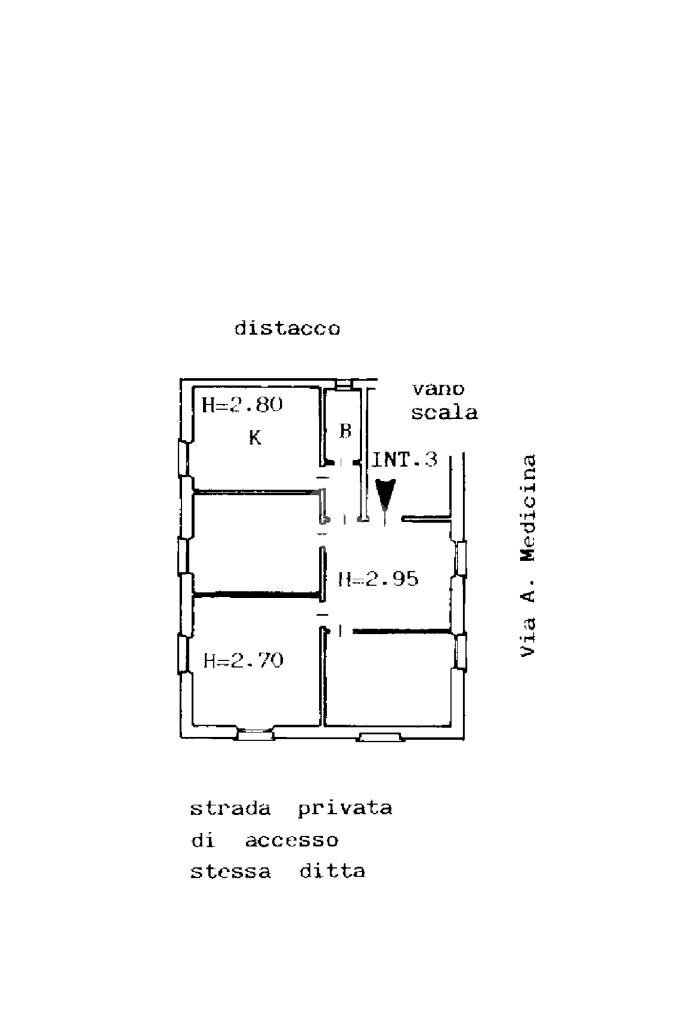 Quadrilocale Via Medicina Antonio, Serra Riccò - planimetria 1