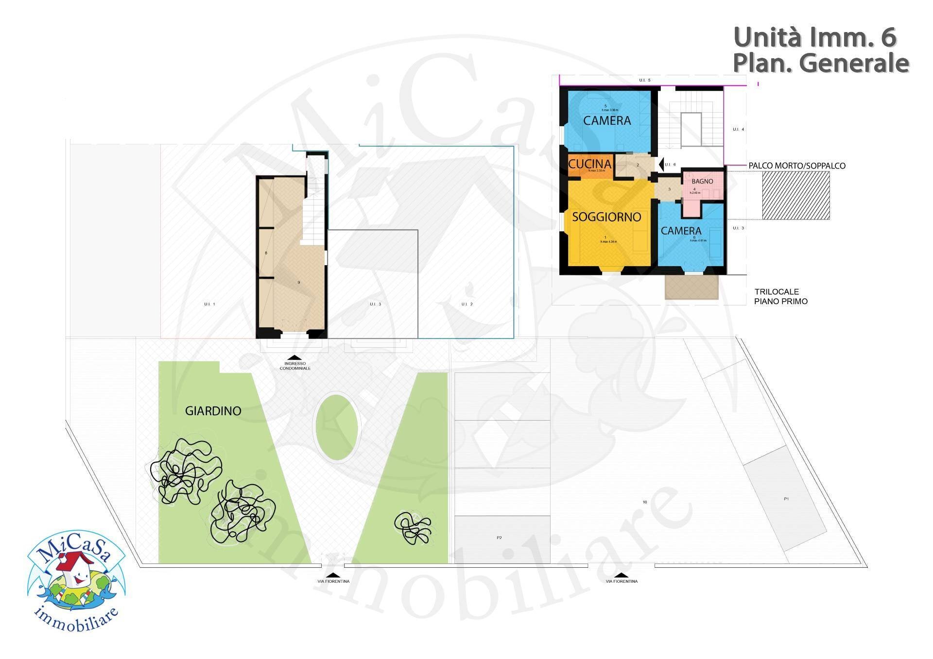 Foto 2 - Trilocale Via Fiorentina
 
595, Pisa - planimetria 1