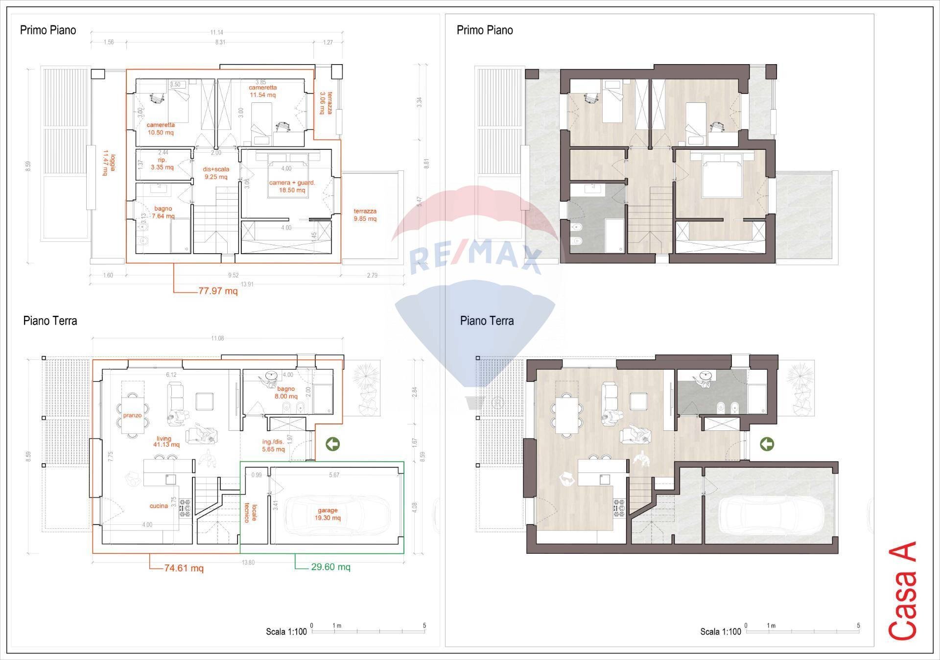 Pianta 2D - Villa Vicolo dei Pioppi, Laveno-Mombello - floor plans 1