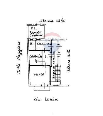 Pianta 2D - Bilocale Via Lenin
 
109, Misterbianco - planimetria 1