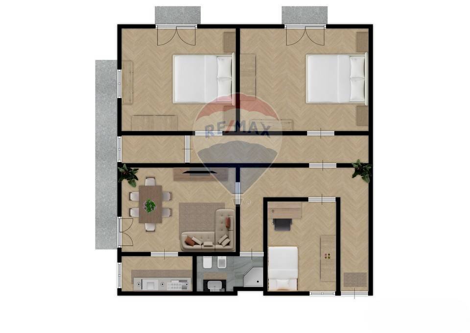 Pianta 2D - Quadrilocale Via Del Principe
 
110, Catania - planimetria 1