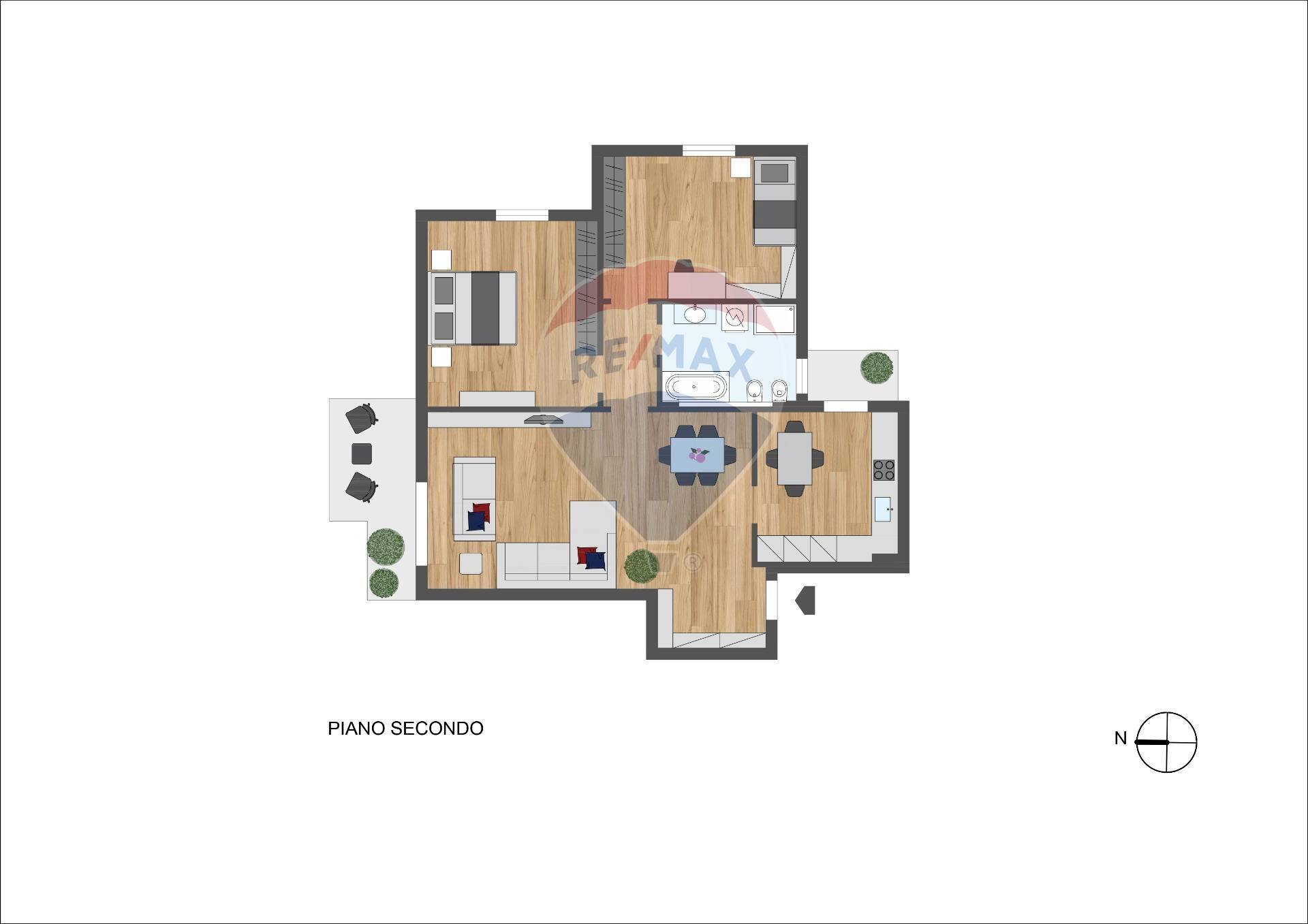 Pianta 2D - Three-room apartment Via Don Giuseppe Locatelli
 
6, Roncello - floor plans 1