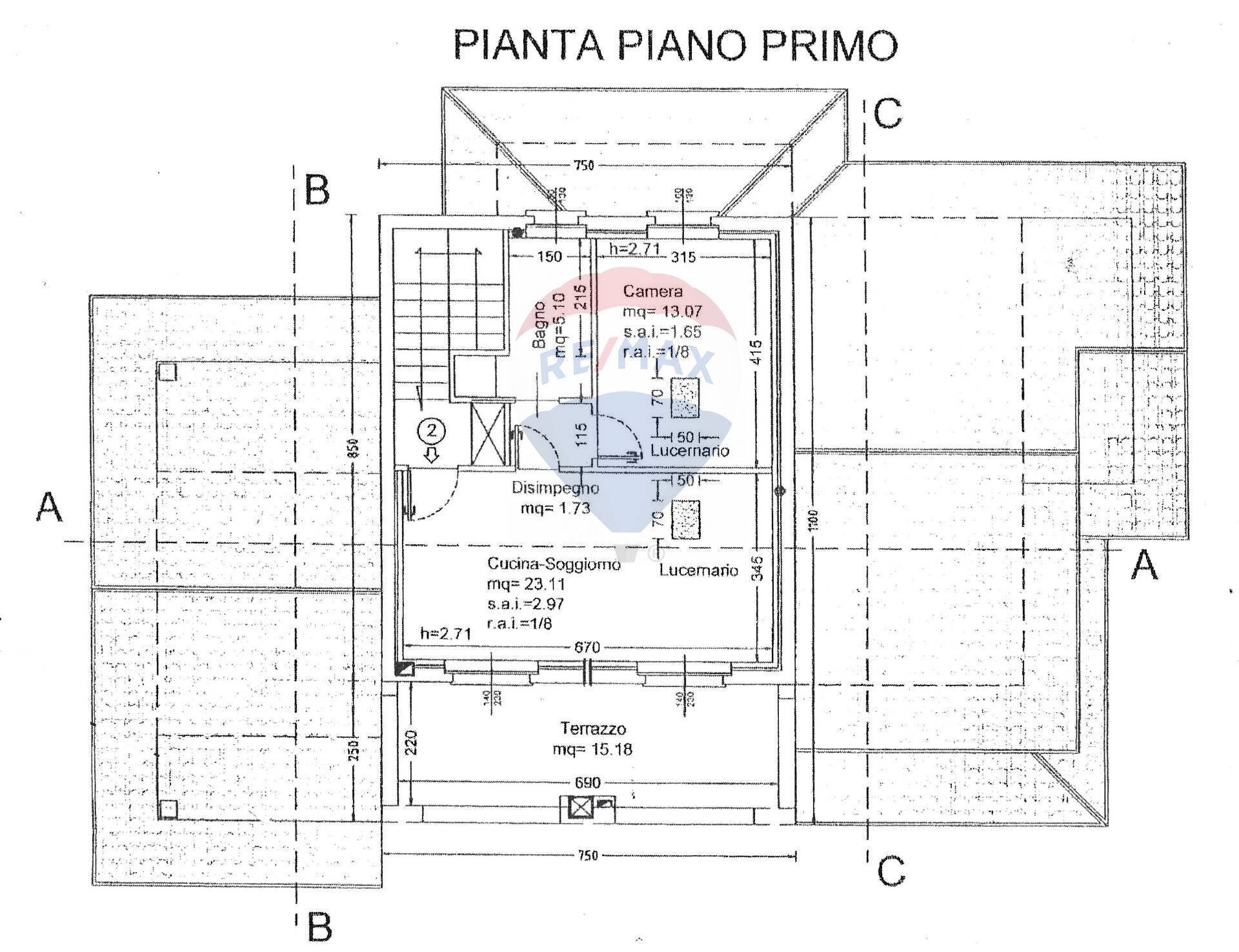 Pianta 2D - Villa Frazione Cevo, Civo - planimetria 1