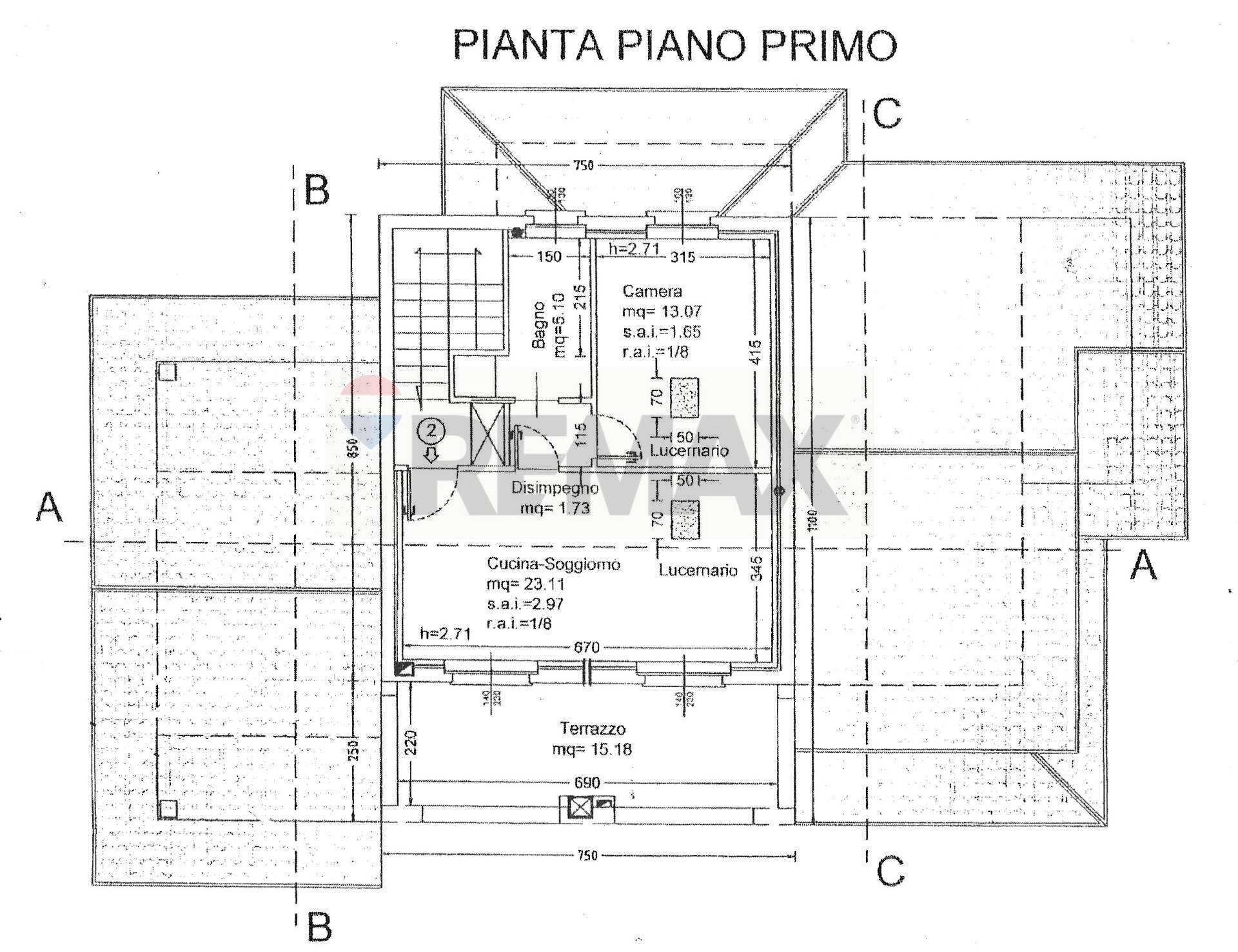 Pianta 2D - Villa Frazione Cevo, Civo - planimetria 1