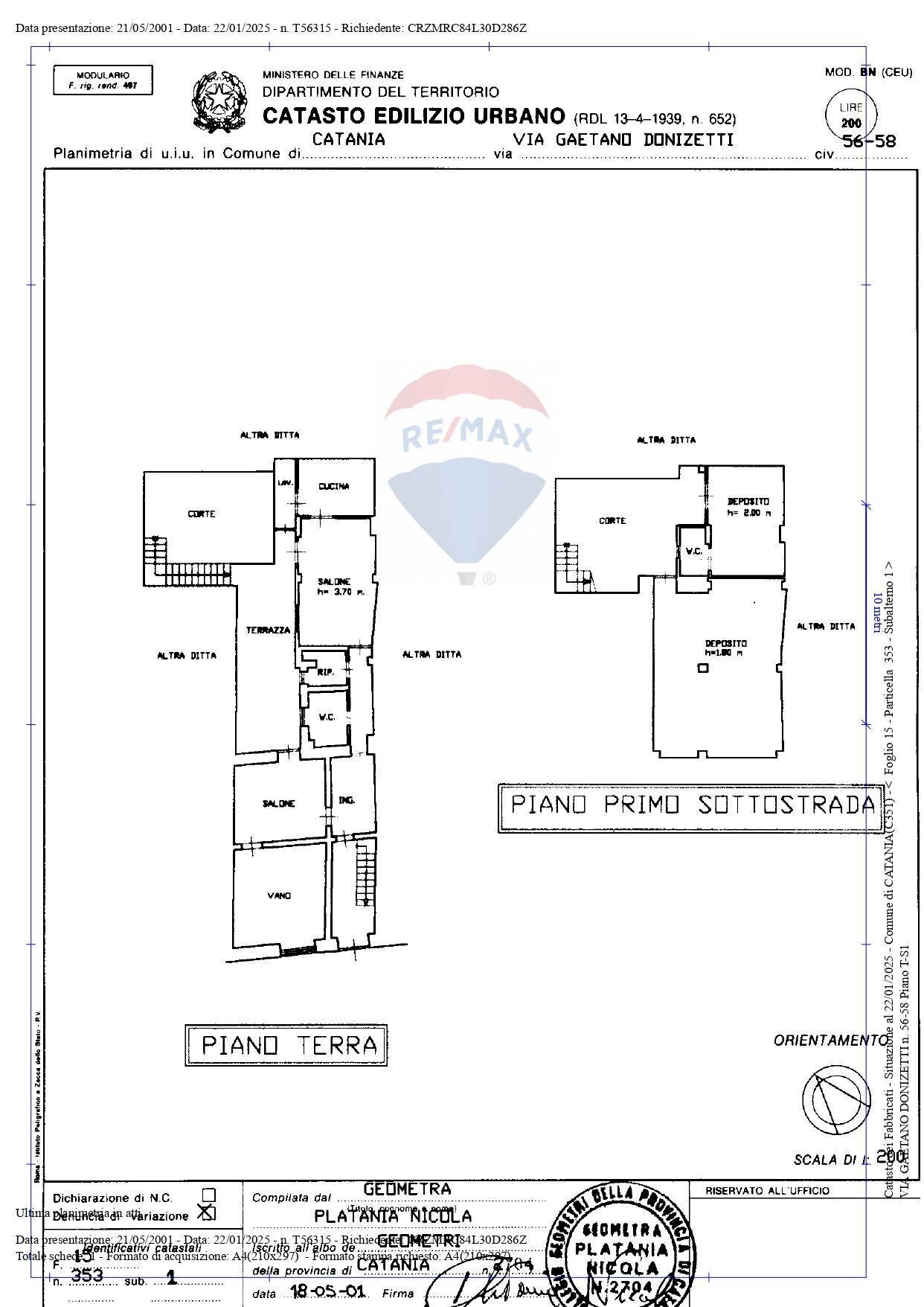Pianta 2D - Appartamento Via Gaetano Donizetti
 
56, Catania - planimetria 1