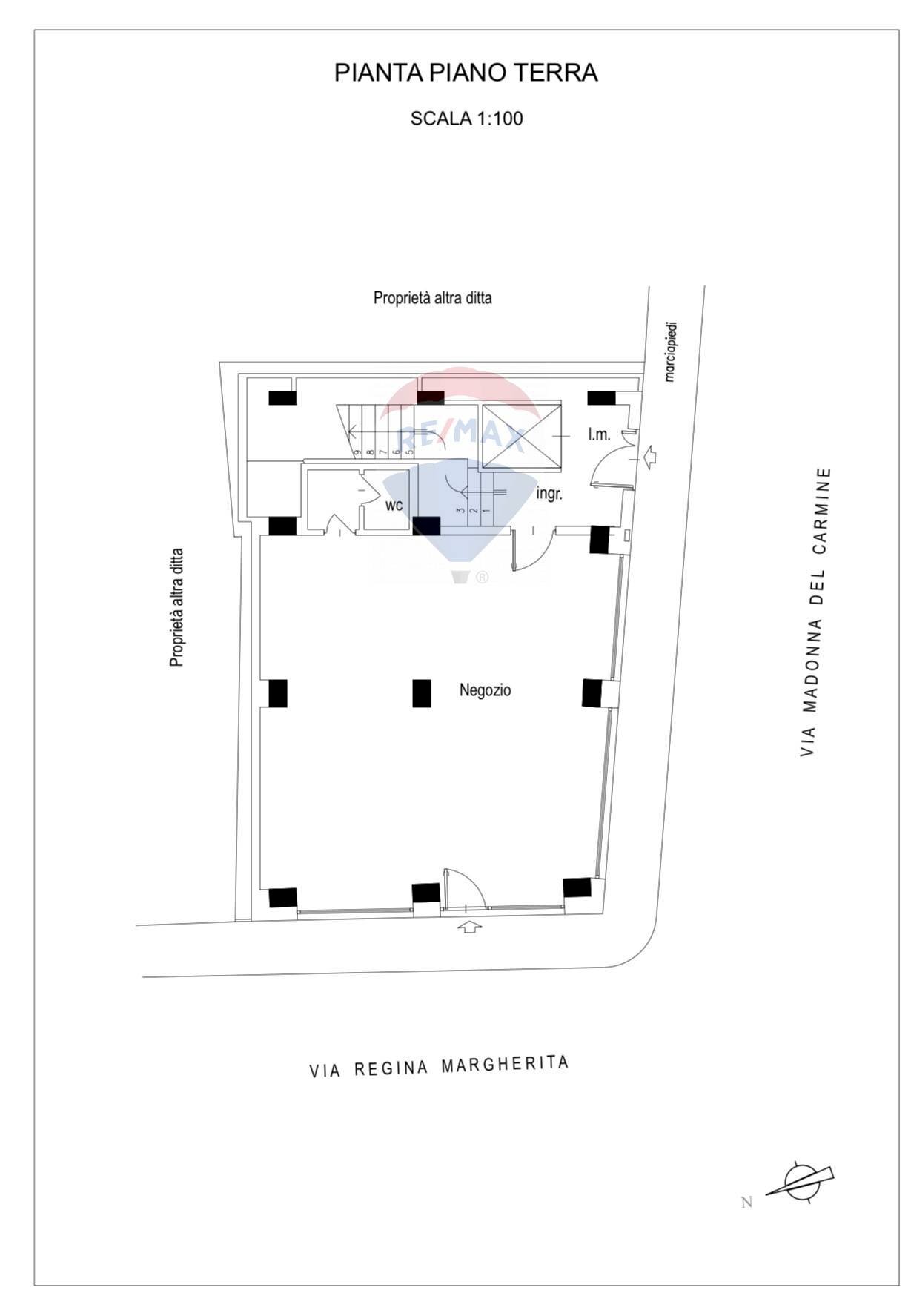 Pianta 2D - Locale Commerciale Santa Teresa di Riva - planimetria 1