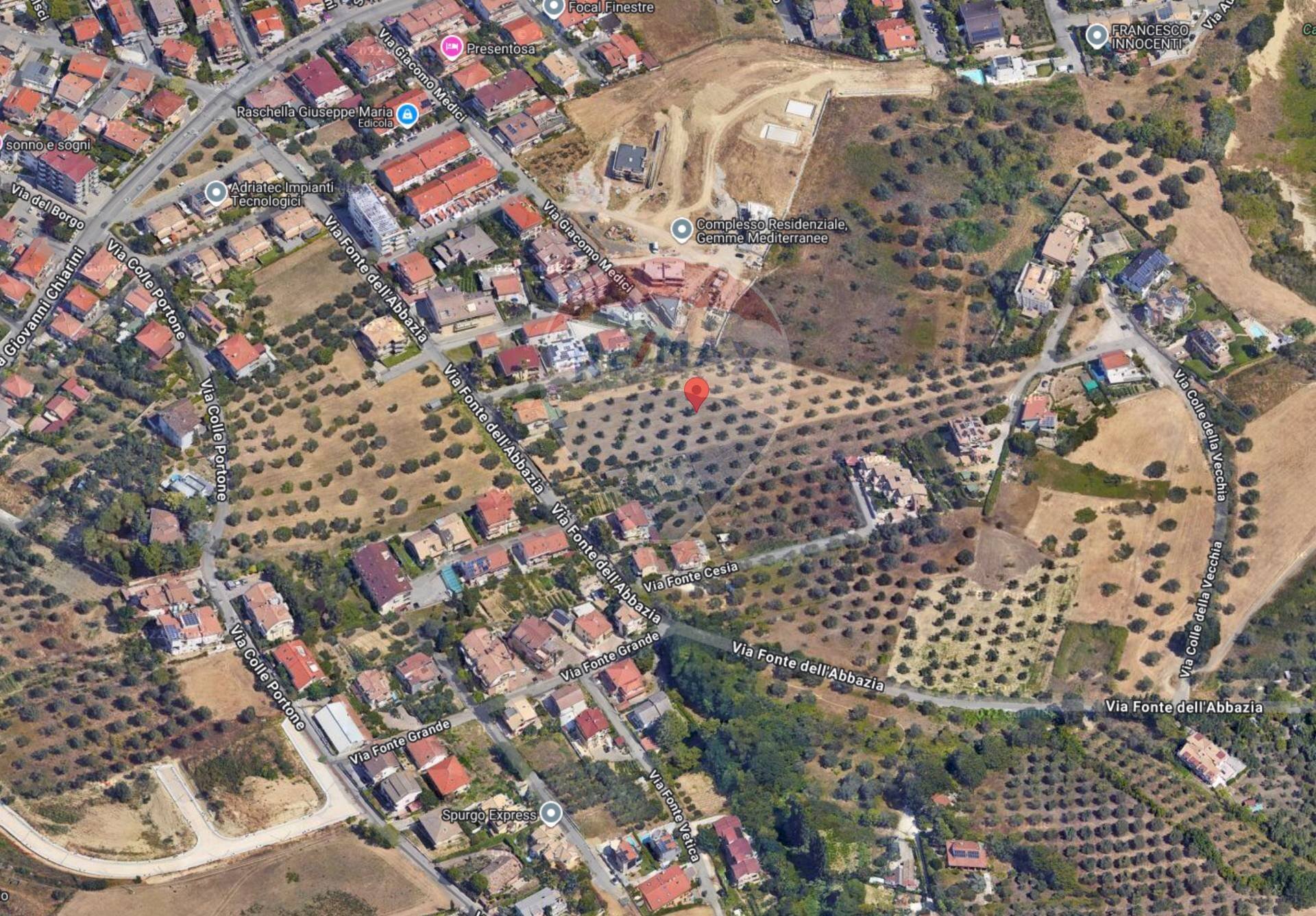 Posizione della mappa - Terreno edificabile Via Fonte dell'Abbazia, Montesilvano - planimetria 1